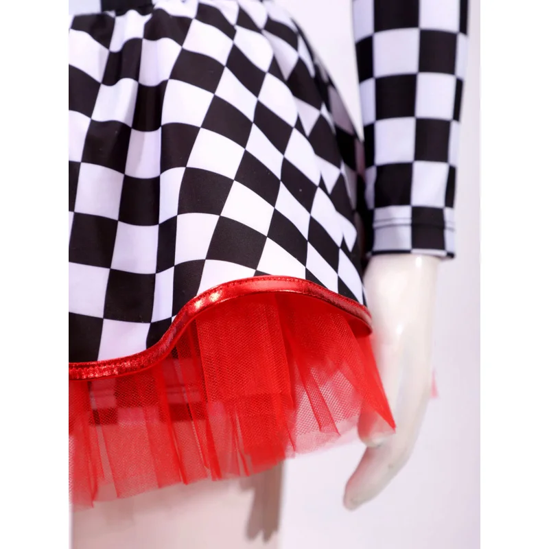 Детский карнавальный костюм на Хэллоуин гоночный для водителя чарлидинга