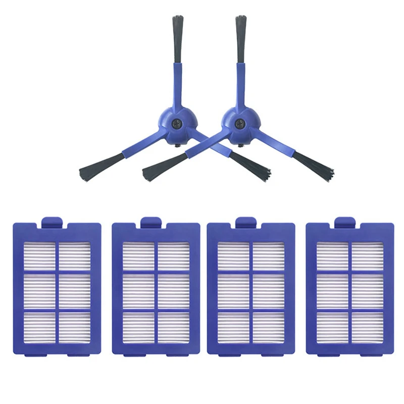 

For EUFY X8 Sweeper Vacuum Cleaner Accessories 2 Side Brushes + 4 Filters
