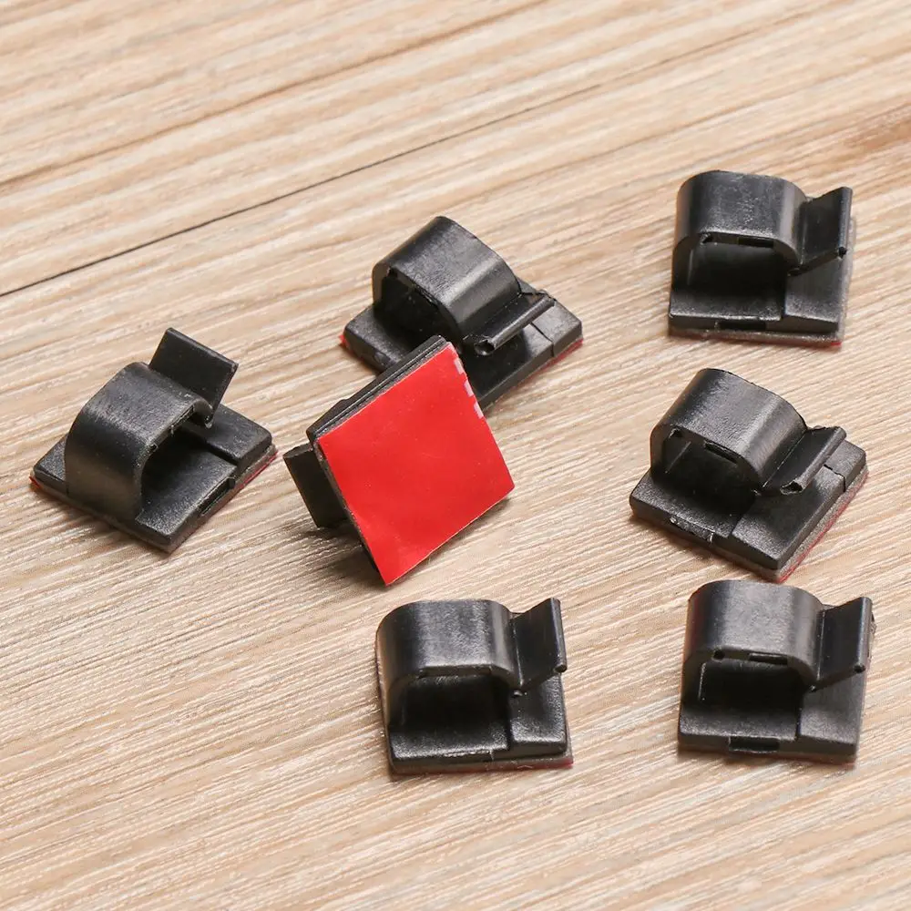 

50pcs Practical Fastener Self-adhesive Organizer Sticky Cable Clamp Wire Management Fixer Holder Cable Clip
