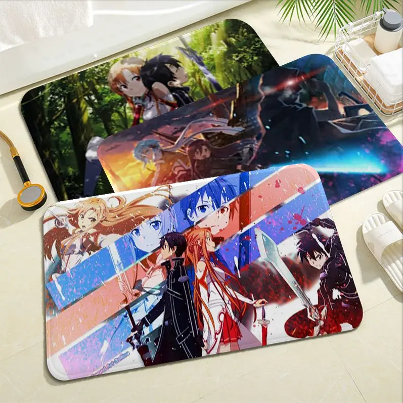 

Sword Art Online Floor Carpet Retro Multiple Choice Living Room Kitchen Rug Non-Slip Bedside Mats
