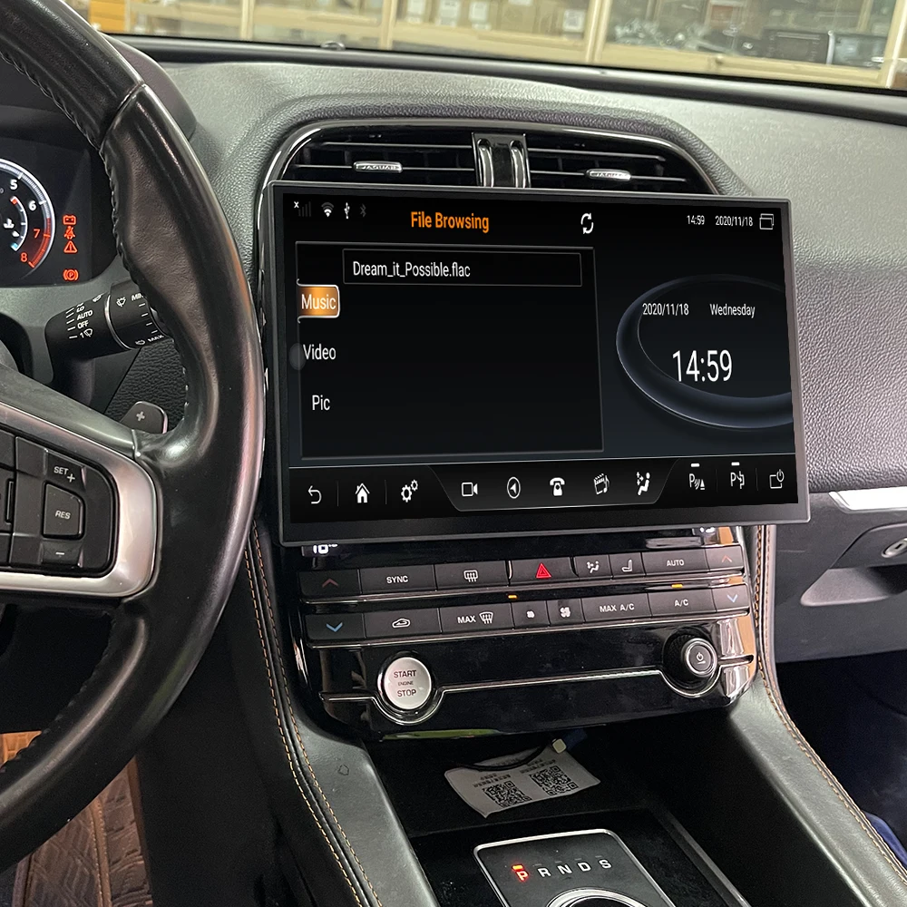 Система кондиционирования воздуха на Android 12 для Land Rover Discovery 5 2017-2020 панель