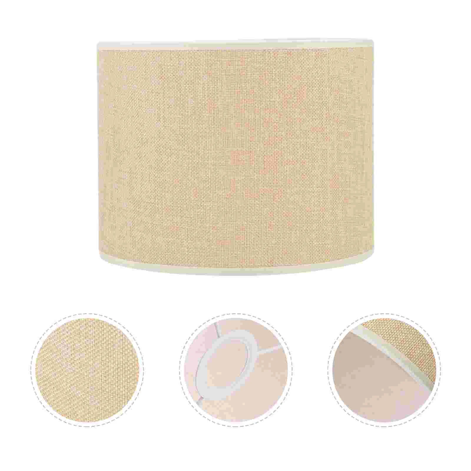 

1Pc Cylindrical Lamp Shade Household Linen Lamp Cover Bedside Lamp Accessory