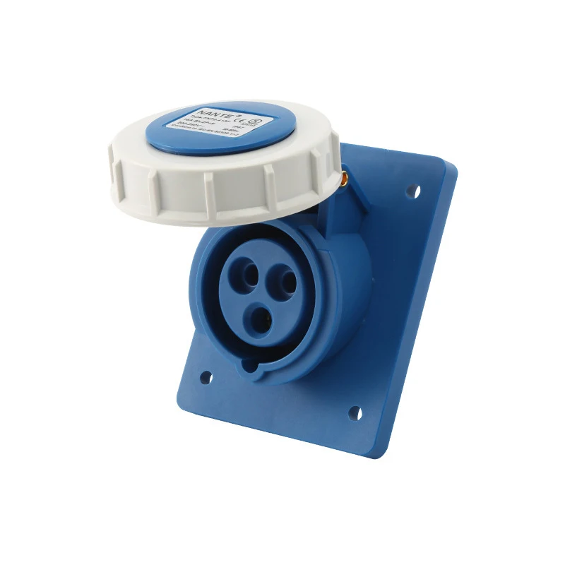 Встраиваемая промышленная розетка IP67 16a 32a настенная красная для морской розетки