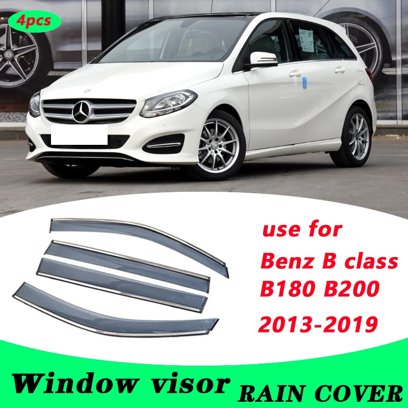 

For Benz B class 2013-2019 Benz B200 B180 Plastic Window Visor Vent Shades Sun Rain Deflector Guard 4PCS/SET