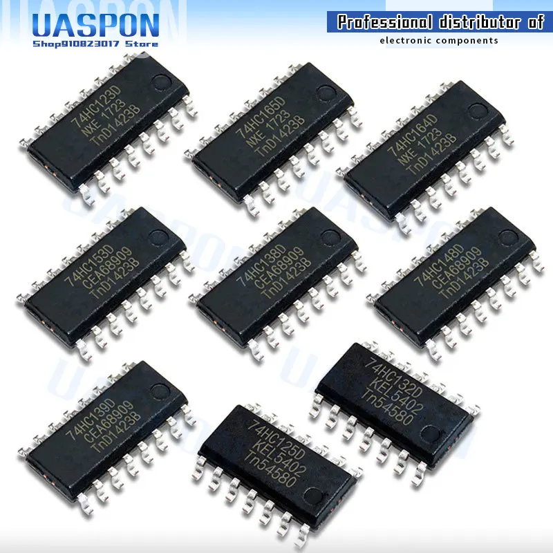 74HC125D 74HC125 SOP SN74HC125DR SOP-14 74HC132D 74HC138D 74HC139D 74HC148D 74HC153D 74HC164D 74HC165D 74HC164 74HC123D, 10 шт.