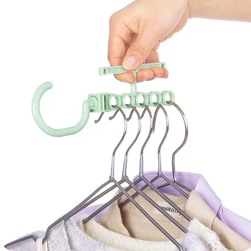 

5 Holes Rotary Hanger With Handle Closet Hanger Useful Space Saver Wonder Clothes Sorting Drying Organizer Bags Belts Ties Hook