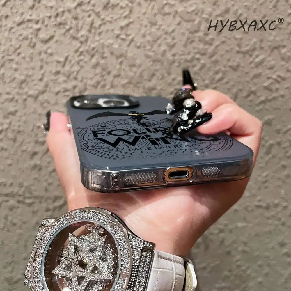 Фото Модный чехол F-Fourth Wing для iPhone 16 15 14 13 Plus Pro Max, сатиновый, с глянцевой цветной поверхностью №3