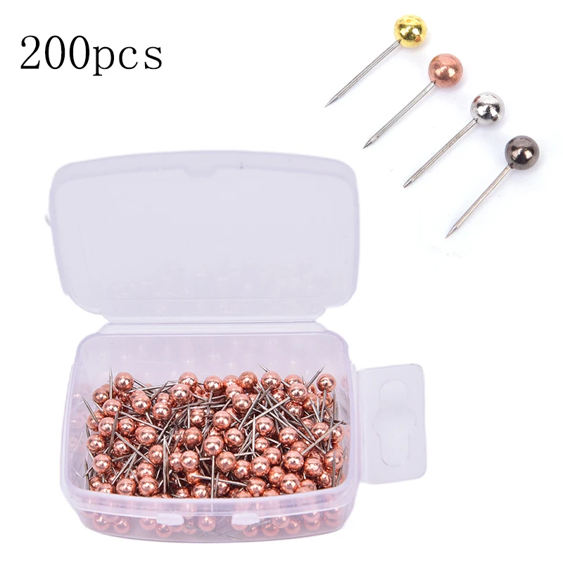 

200pcs/lot New Ball Head Pins Sewing Pins Straight Quilting Pins For Dressmaker Jewelry Decoration Push Pins