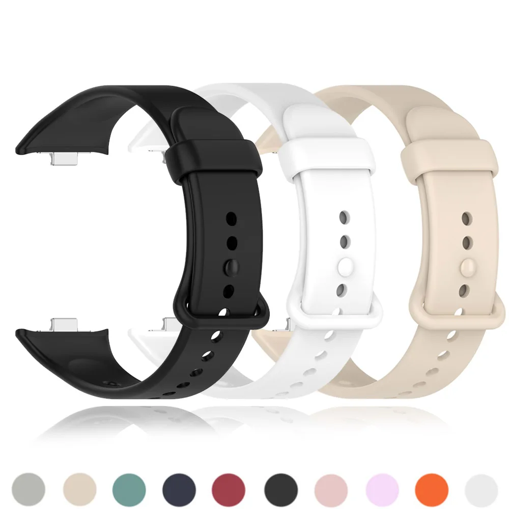 Фото Спортивный силиконовый ремешок для Xiaomi Mi Band 10 Pro/8 Pro/9 Pro, оригинальный браслет 1:1, замена ремешка для Redmi Watch 6/5/4 №1