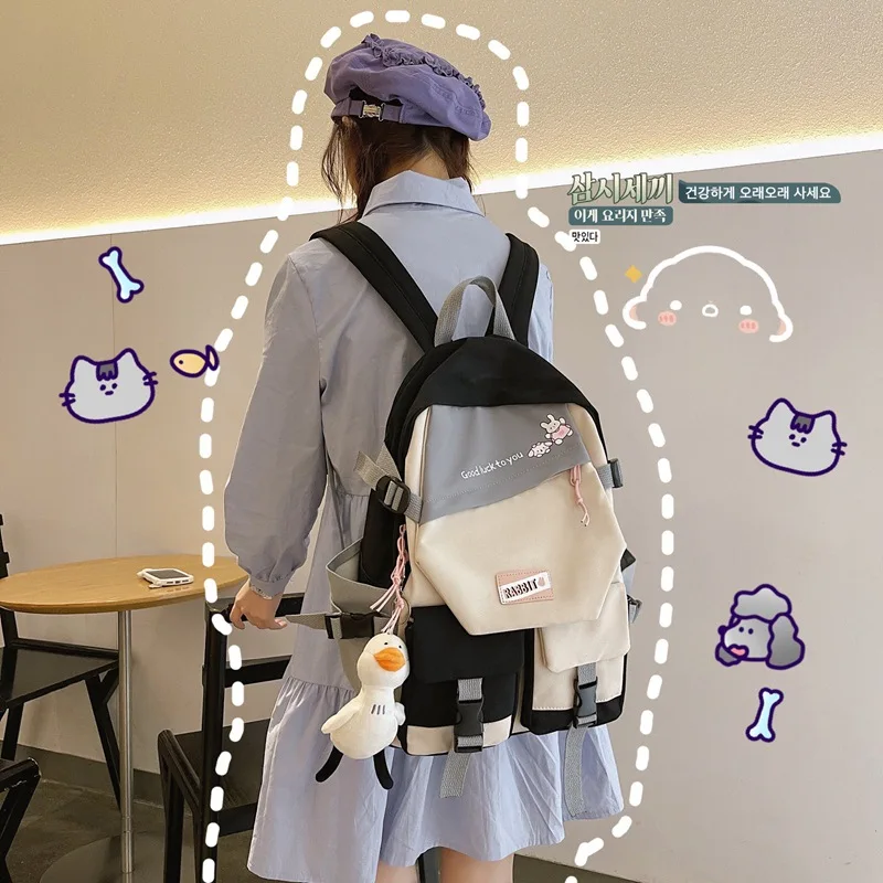 

Trendy Fashion Book Female Backpack Teenage Girl Harajuku Bag Ladies Laptop Cute Backpack Student Women School Bags Nylon