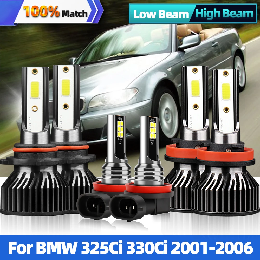 

90W H7 Led Canbus 12000LM High Power Headlight 9006 HB4 Led Headlamps Bulb Kit Turbo Lamp For BMW 325Ci 330Ci 2001-2006