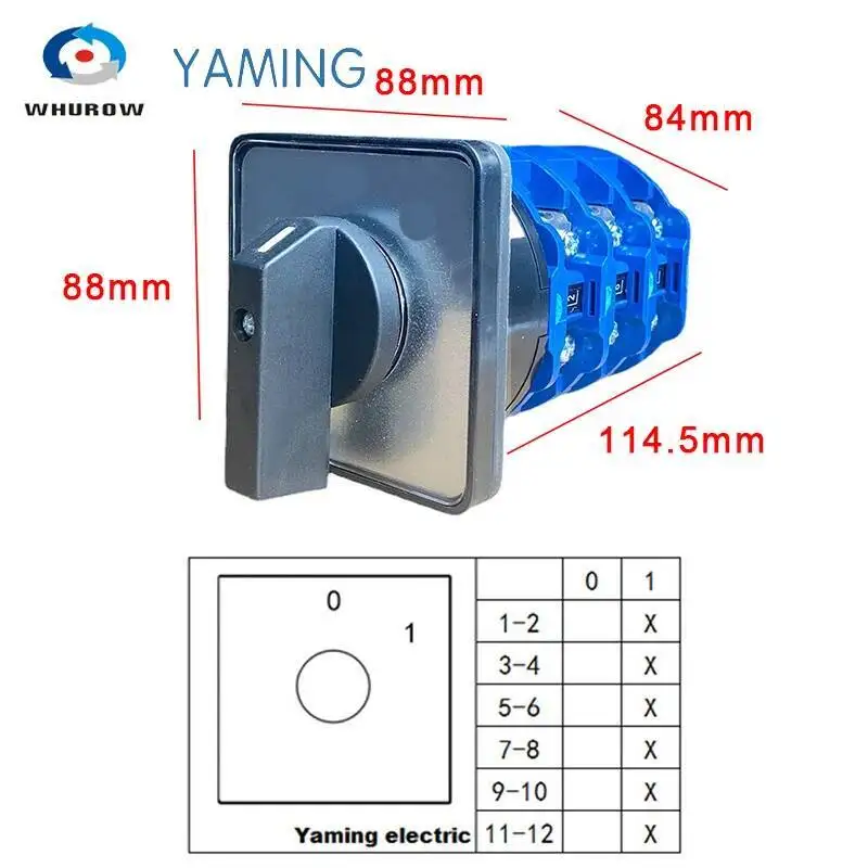 125A Трехполюсный LW26-125/3 Многопозиционный 660 В для монтажа на панели Кулачковый переключатель Поворотный переключатель Серебряный контакт LW28 YMW26