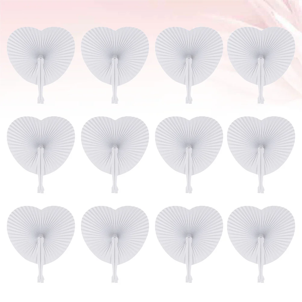 

36 Pcs The Gift Painting Fan Blank Fans White Folding Inflatable Kids Hand Child Wedding Gifts for guests