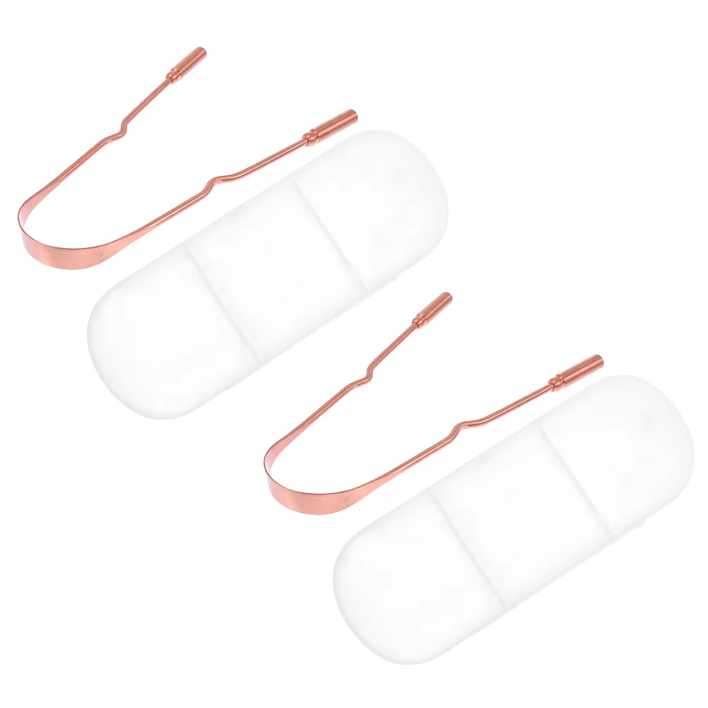

Tongue Cleaner Brush Care Oral Scrapertool Adults Cleaning Mouth Brushes Bad Breath Scrapers Copper Toddler Metal Scraping