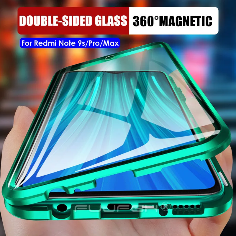 

Metal Magnetic Case For Redmi 10A Note 10 4G 5G 10S Double-Sided Glass Cover For Redmi Note 10 Pro 4G 10 Pro Max 10T 5G