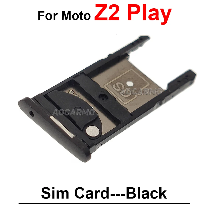 Две Sim-карты для Motorola Moto Z2 Play Sim лоток держатель Гнездо Слот Ремонт Запасные части