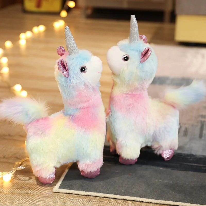 

Cute Cartoon Alpaca Plush Toy Kawaii Rainbow Unicorn Doll Soft Stuffed Animal Alpaca Pillow Children Girlfriend Birthday 38-70cm