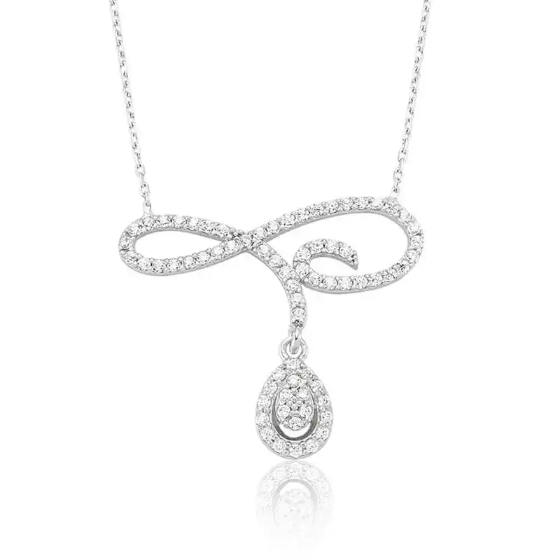 

Tevuli 925 Sterling Silver Infinity Drop Necklace