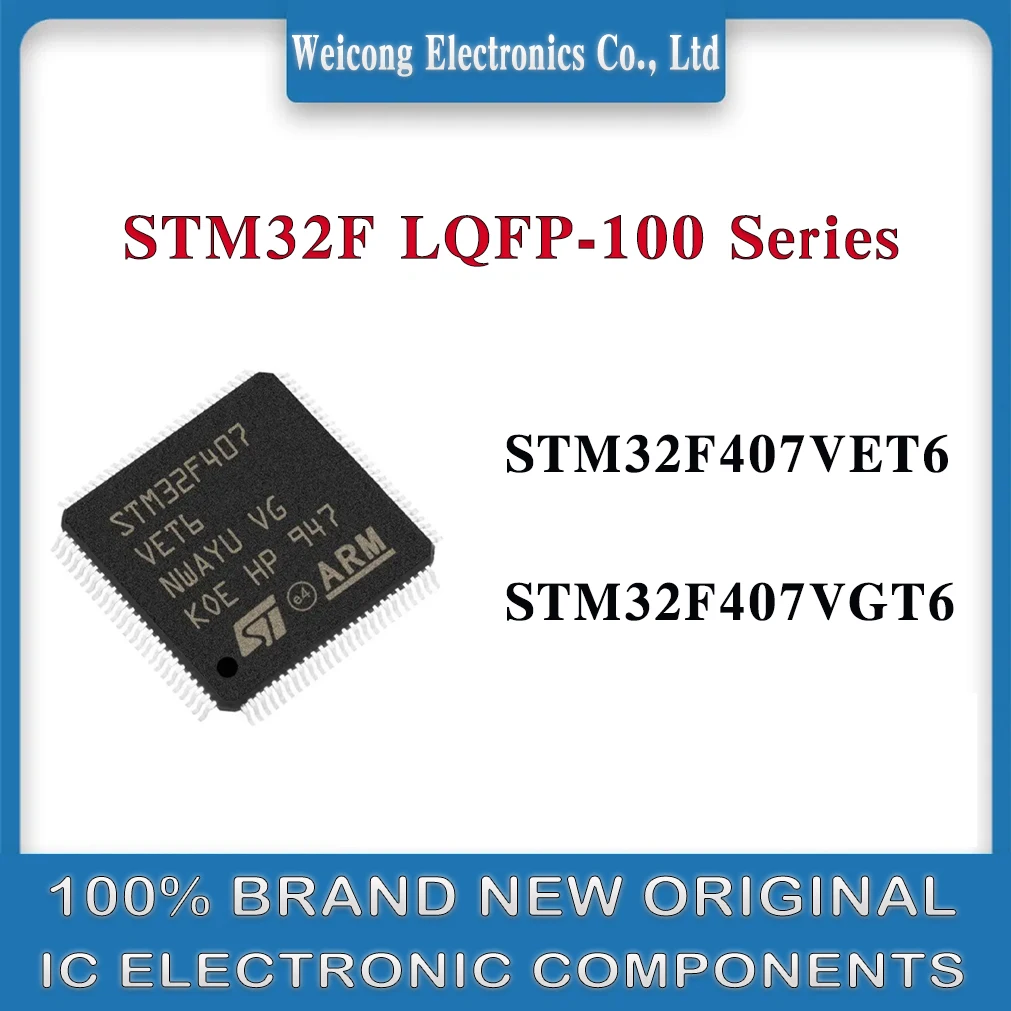 

100% Brand New Original STM32F407VGT6 STM32F407VET6 STM32F407VE STM32F407VG STM32F407 STM32F STM32 STM3 STM ST IC MCU LQFP-100