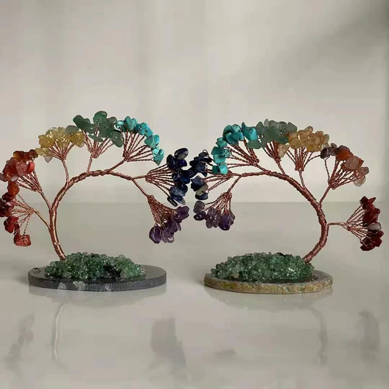 

Natural Crystal Tree Amethyst Lucky Fortune Tree Mineral Jewelry Stone Craft Home Office Decoration Slices Gravle Stone Ornament