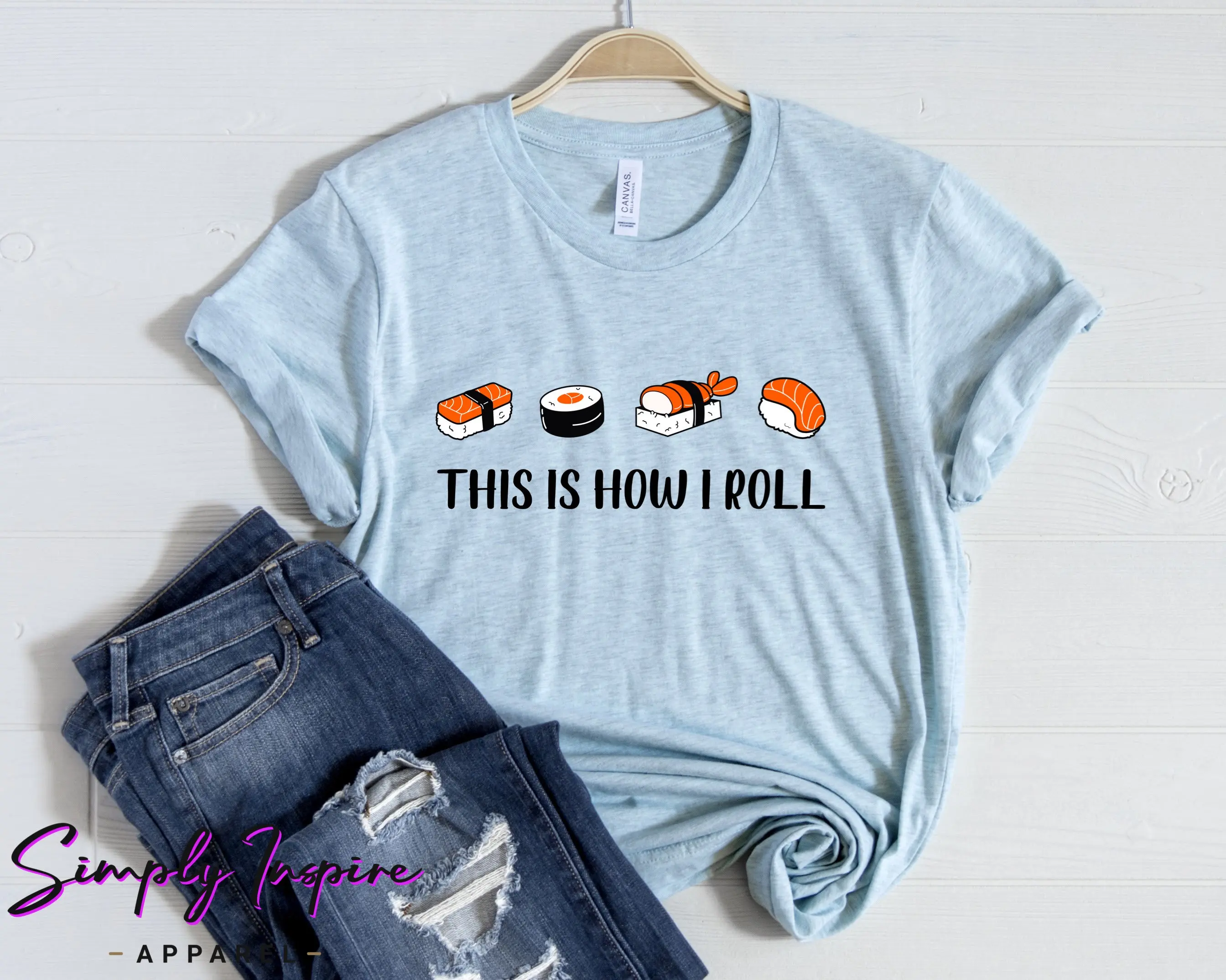 Sushi T Shirt Lover This Is How I Roll Funny Food Party S