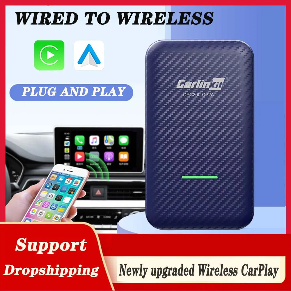 

CarlinKit 4.0 Wireless Android Auto CarPlay Adapter Carplay Ai Box Wired to Wireless Car Multimedia Player Activator Dongle