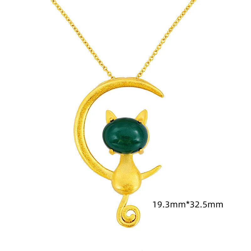 Ожерелье с милым нефритовым кроликом и Луной для женщин ювелирные изделия
