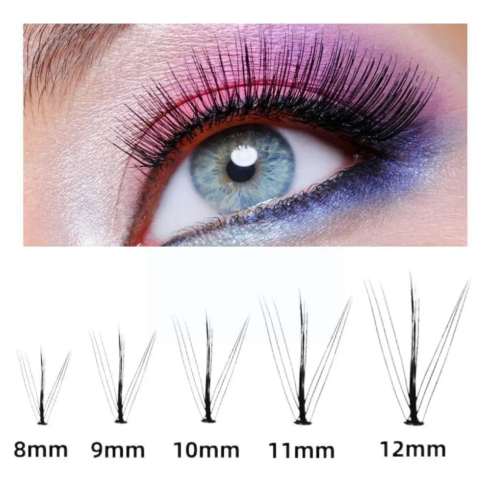 

8-12mm Box Of 60 Individual Lashes Clusters Of False Eyelash Extensions Natural Soft Makeup Long Lasting For Women Diy D9j4