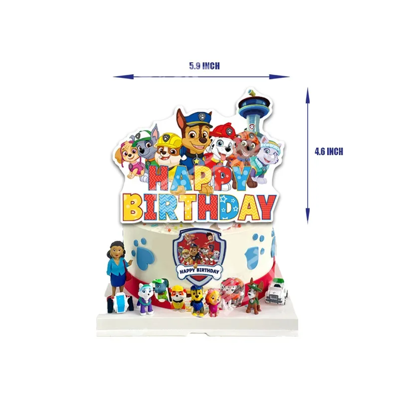 5 шт./компл. новый стиль PAW Patrol поставка для дня рождения одноразовый топпер торта