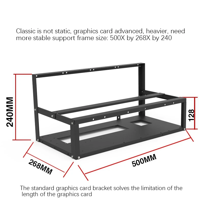 Рамка с открытым добывающим каркасом аксессуары для майнинга ETH/ETC/ZEC Ether