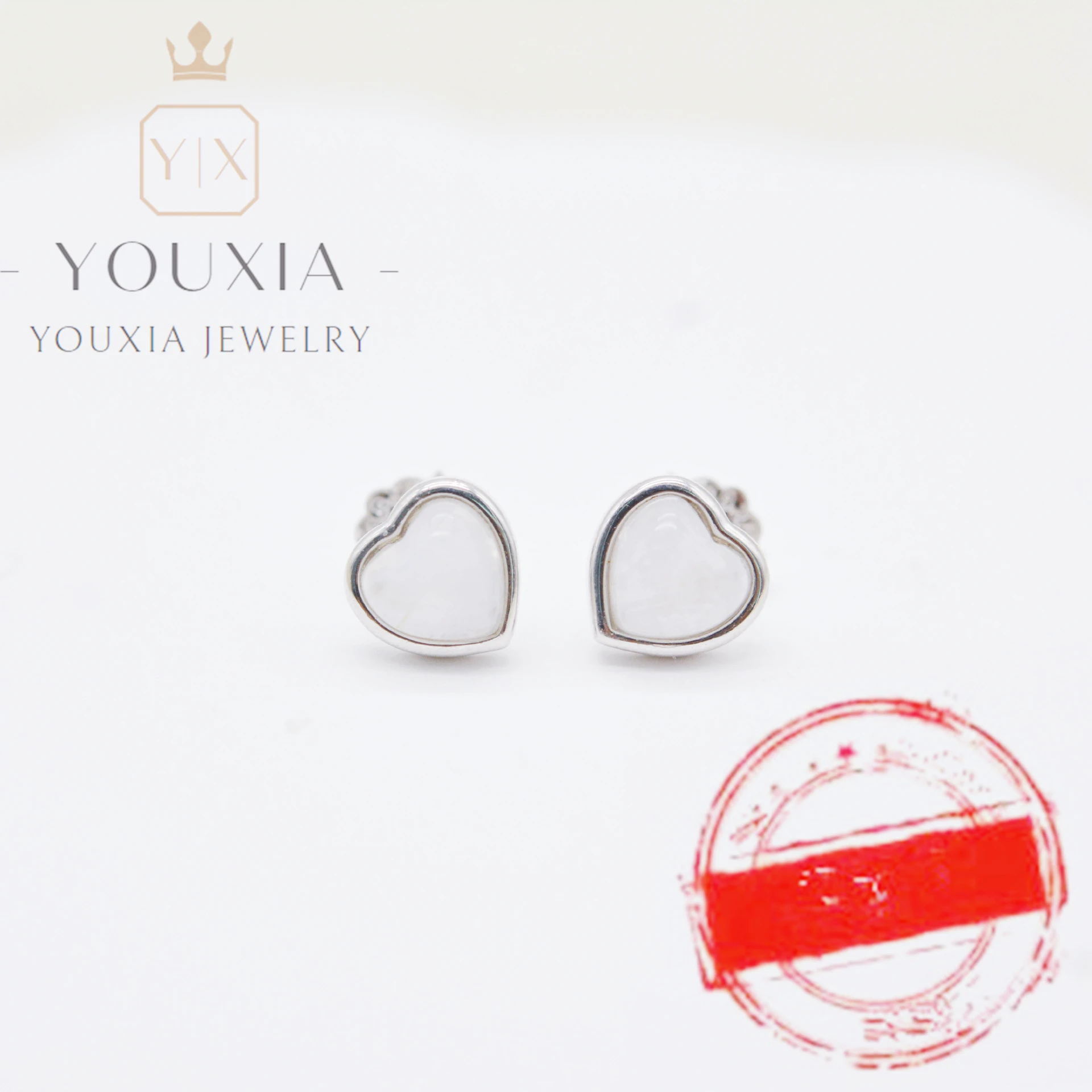 

Western style Silver color Custom Premium Series Earrings Luxury With Logo Fashion Couple Gift Sparkling Personalized Jewelry