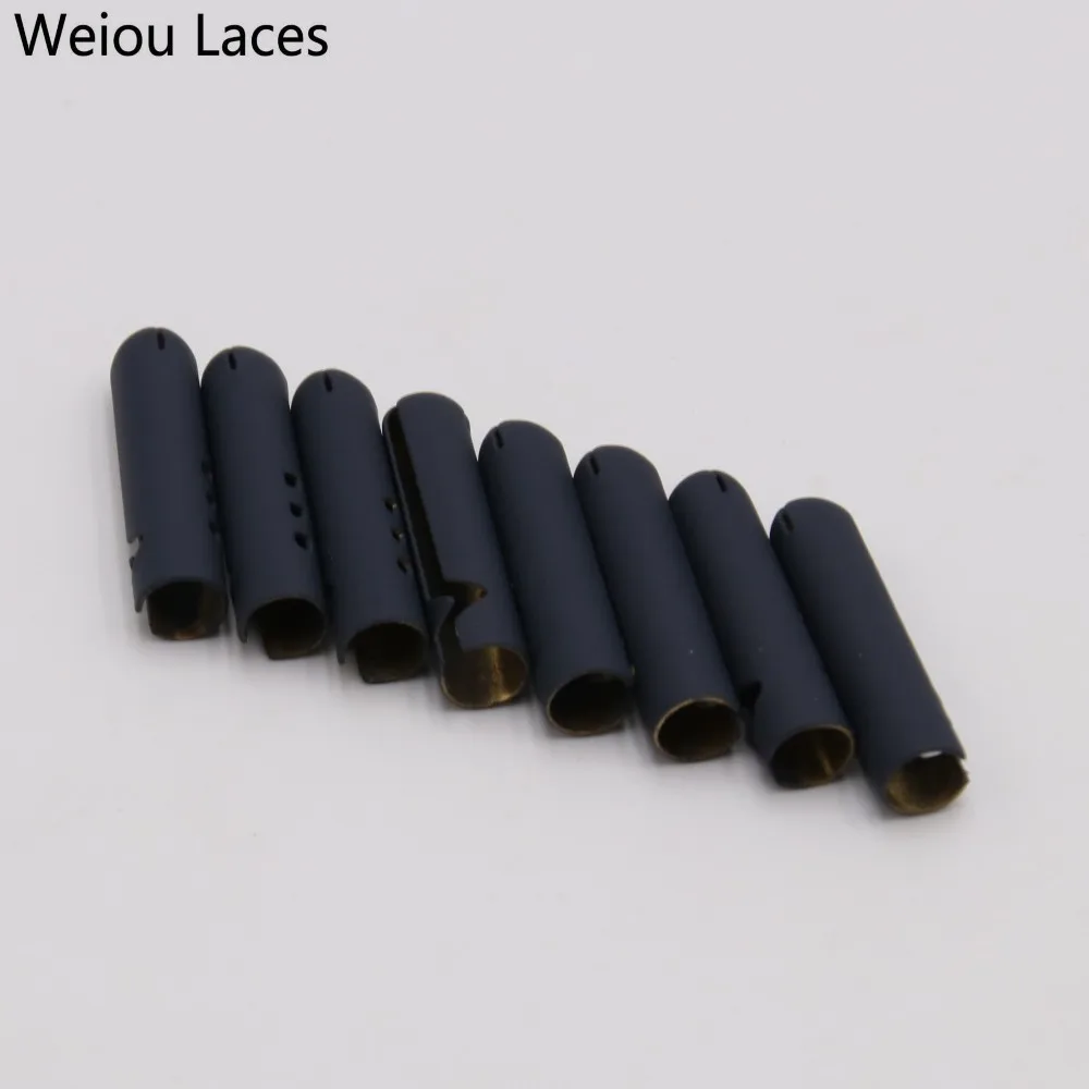 Weiou 4pcs DIY Shoelace Tips Mounted Metal Alloy Lace Ends Decorative Pants Rope Head Creative Drawstring Accessories 4.5*22mm