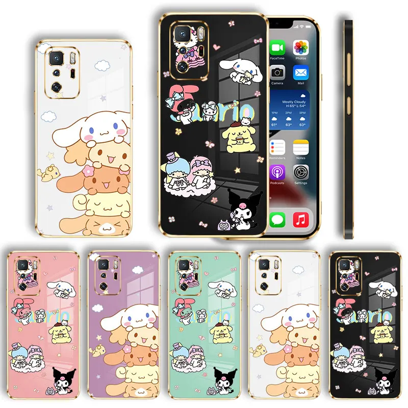 

Color Phone Case For Redmi Note 11 10 9 8 7 10T 9T 9S Pro 10 10C 9 8 9C 9A K40 K30 Liquid Shell Hello Kitty Cartoon Sanrio
