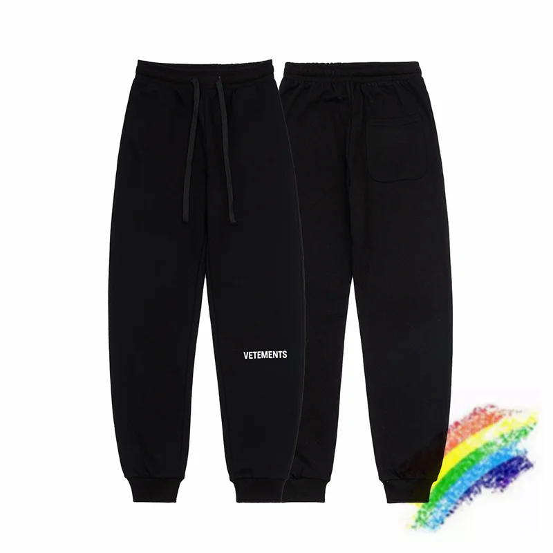 

2021fw Vetements Sweatpants Men Women High Quality Vetements Pants 1:1 Tag Label Terry Cotton VTM Trousers