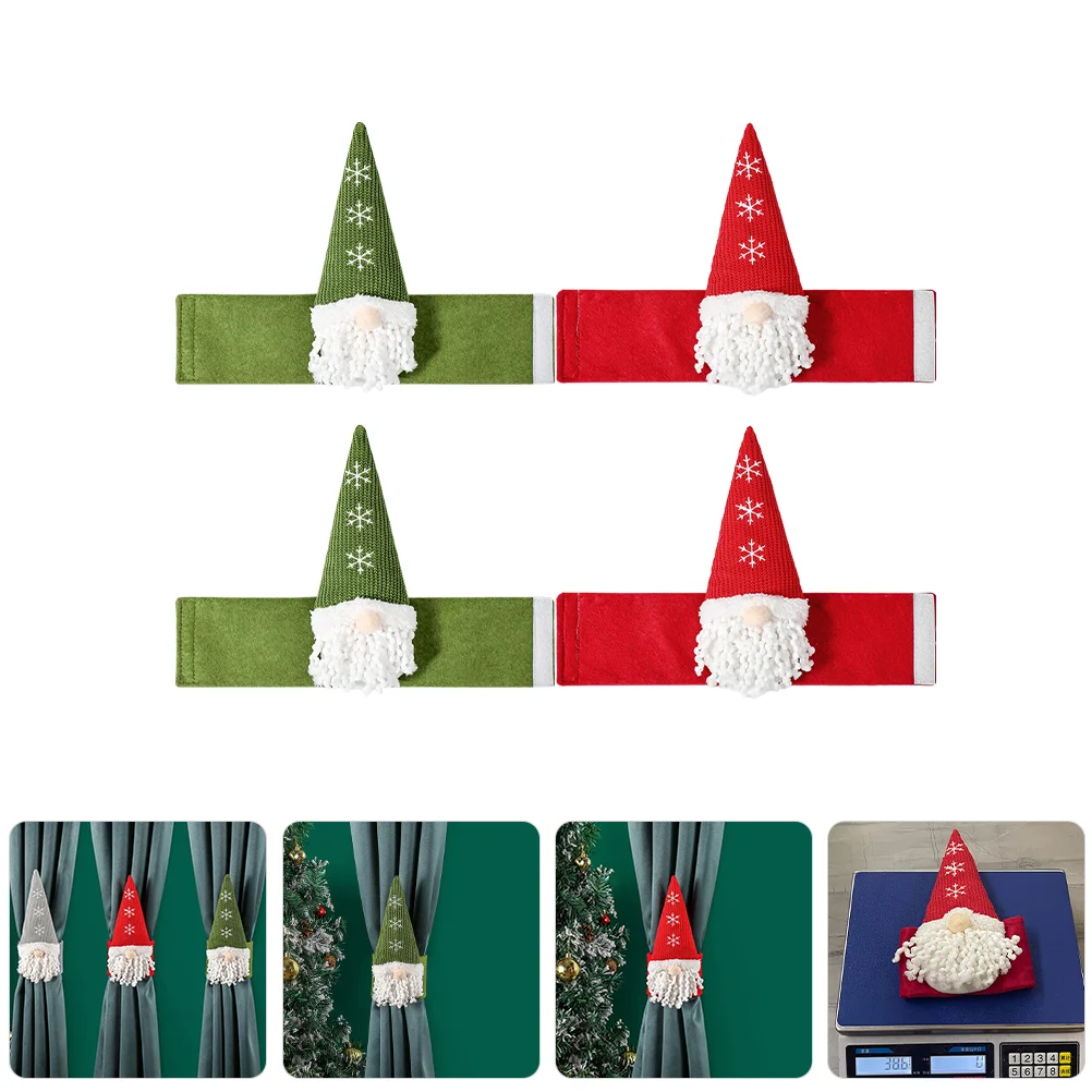 

4 Pcs Decor Buckle Window Decors Tiebacks Drapery Holdback Bottle Straps