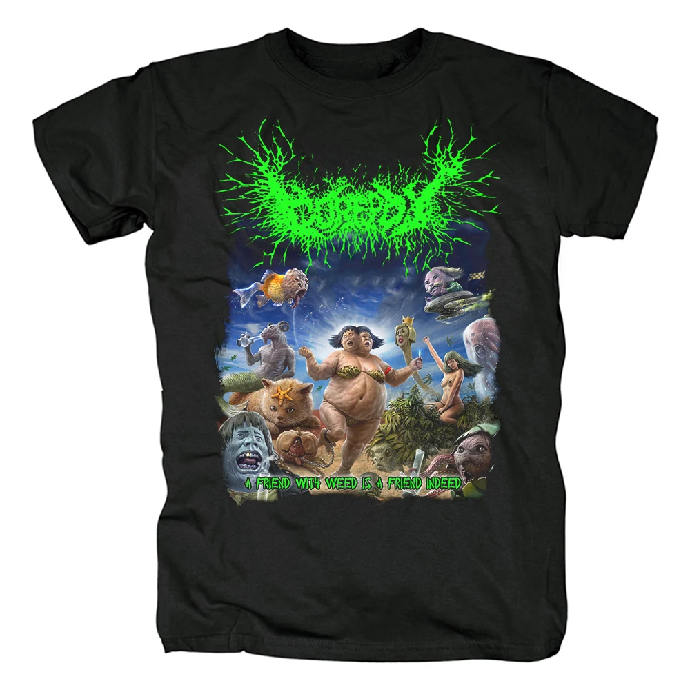 

4 designs illustration Gorepot Rock Brand shirt 3D Demon skull Hardrock heavy thrash Metal 100%Cotton tee camiseta Streetwear