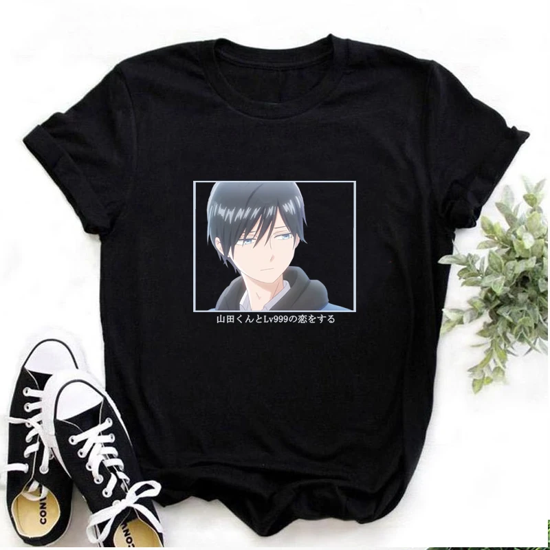 

Модная дизайнерская аниме футболка с круглым вырезом My Love Story With Yamada-Kun At Lv999, графическая Мужская и женская футболка, летние эстетические Топы 90-х