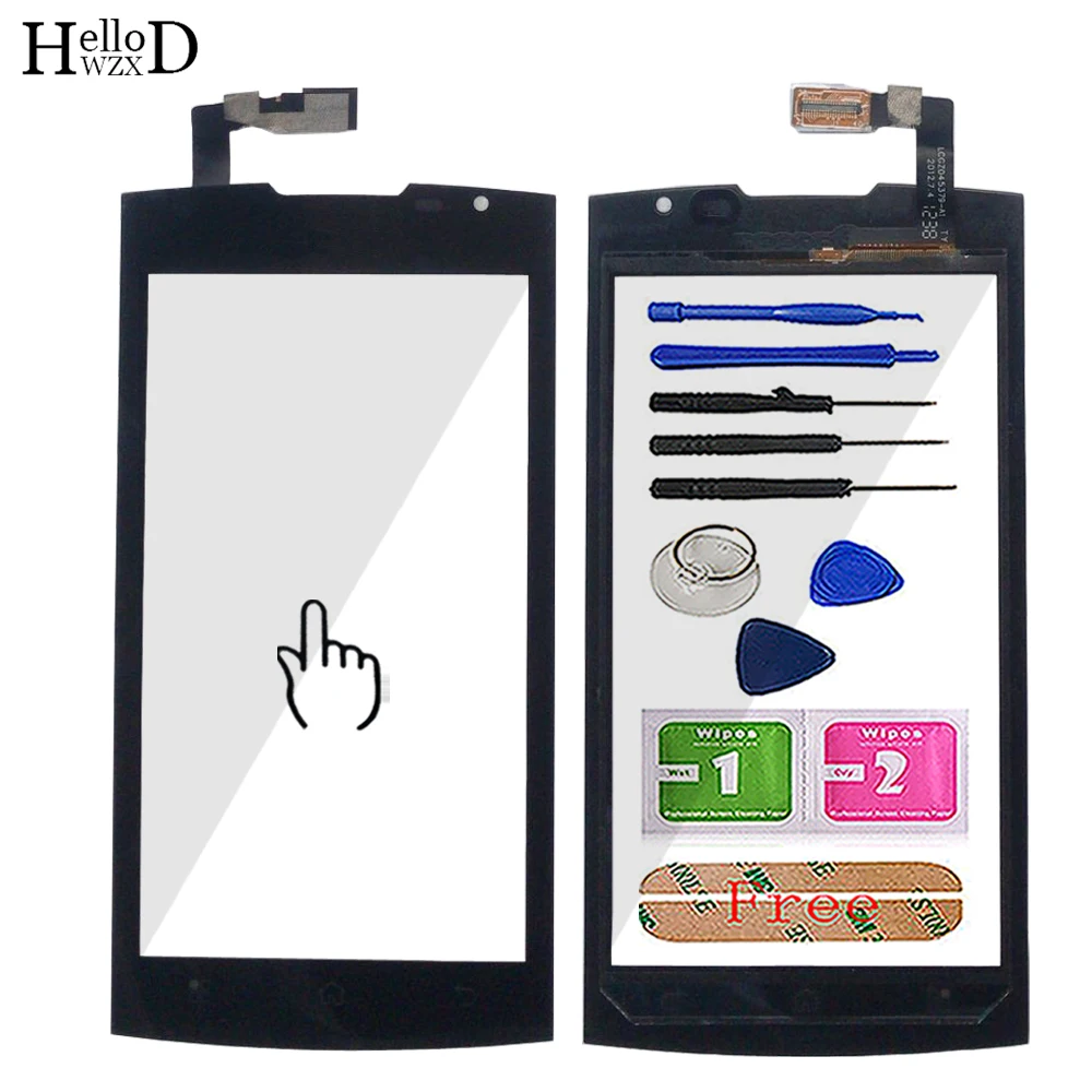 

Mobile Touch Screen For Prestigio MultiPhone PAP 4500 Duo PAP4500 Front Glass Touch Screen Panel Digitizer Sensor Tools Wipes