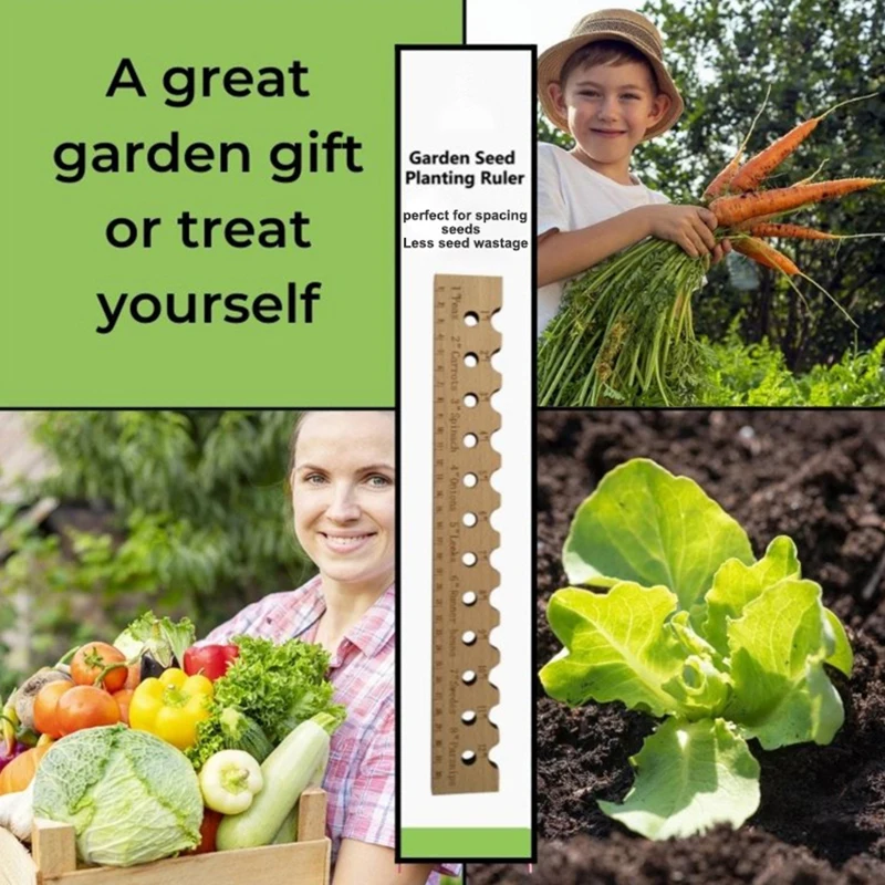 

Wooden Planting Ruler For Gardeners Perfect Seed Spacer For Precise Planting And Spacing Of Seeds With Vegetable Spacing
