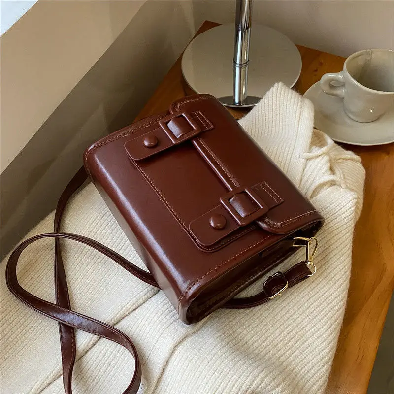 

Japanese Fashion Crossbody Bags Vintage Pu Leather Casual Messenger Bag for Women 2022 Luxury Handbags Women Bags Designer