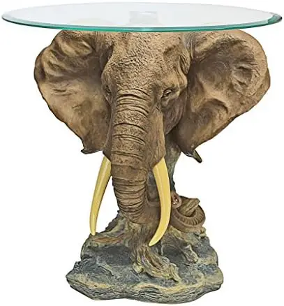 

of Books Glass-Topped Side Table