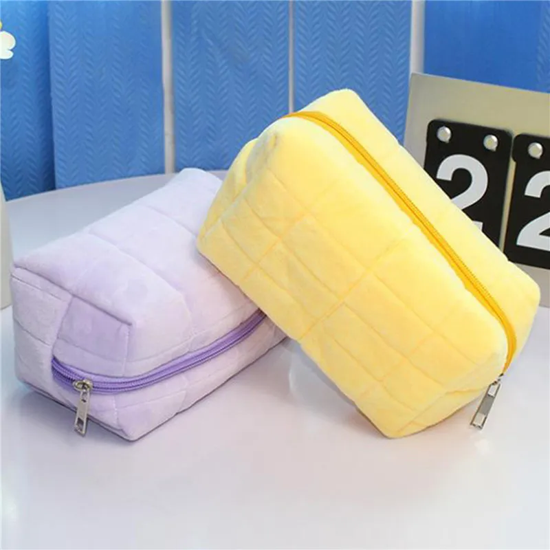 

Big Capacity Plush Cosmetic Storage Bag Women Makeup Organizer Handbag Stationery Bag Pencil Case Pencilcase Pen Box Supplies