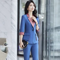 korean spring suit large size office women business white collar formal professional dress work clothes white suit pants