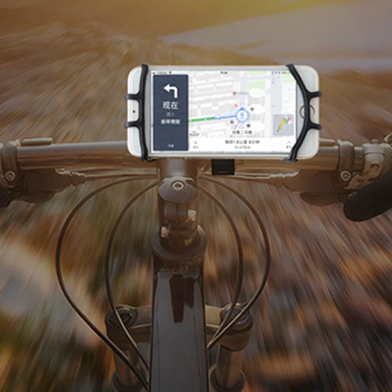 motorcycle mobile phone holder 360 degree rotatable silicone motocycle bike handlebar stand mount bracket moto accessories free global shipping