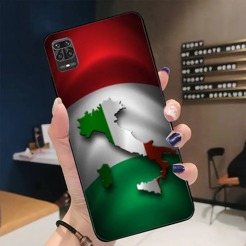Флаг Италии карта Европейского образца для Redmi 9A 8A 6A Note 9 8 10 11S 8T Pro Max K20 K30 K40 PocoF3 Note11 |