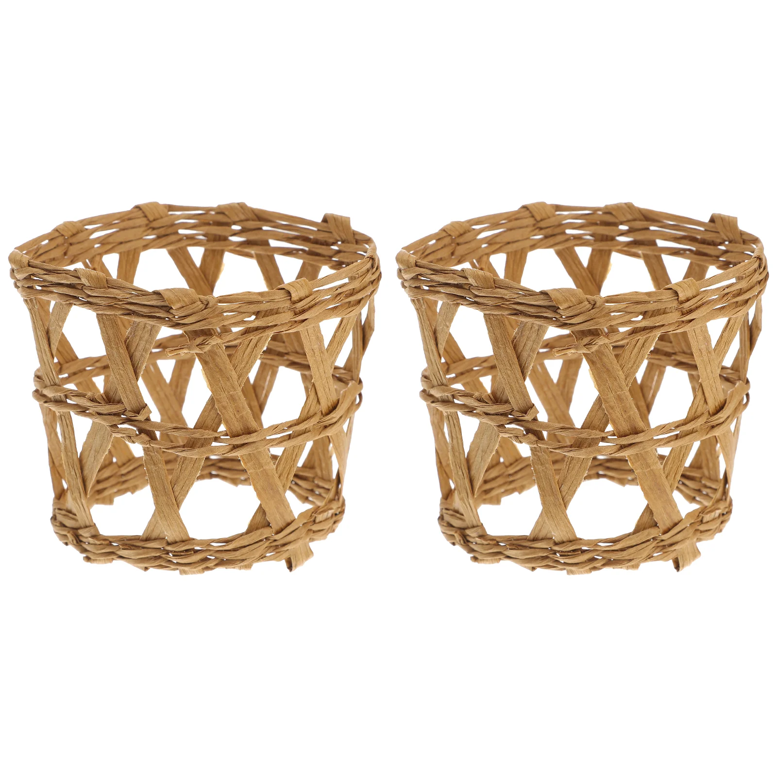 

Cup Holder Sleeve Vase Glass Rattan Sleeves Cover Bottle Woven Coffee Vases Wicker Straw Protector Round Handwoven Insulator