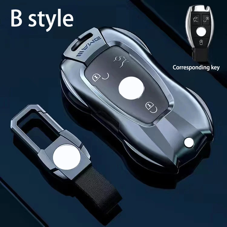 

Для Mercedes Benz A B C E S CLA EQE CLS EQS EQA GLA GLB CLC GLE CLB AMG GLS CLS чехол для ключей из цинкового сплава Спортивный внешний дизайн автомобиля
