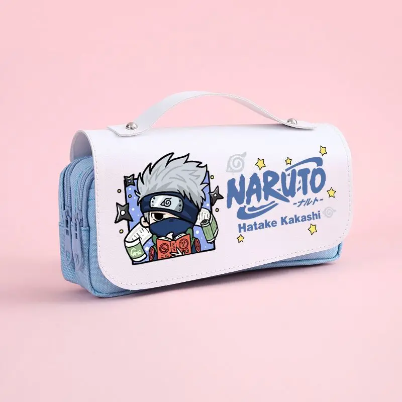 Naruto Anime Peripheral Creative Pen Case Large Capacity Pencil Box Sasuke Kakashi Male and Female Student Pen Case Wholesale images - 6