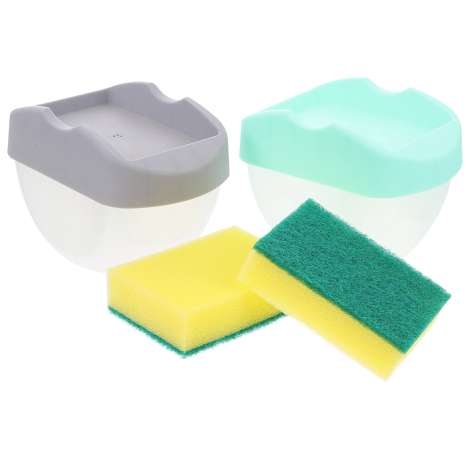 

2 Sets Containers Lids Washing Soap Box Dish Wash Dispenser Dish Liquid Dispenser Push Soap Box Sink Dish Soap Dispenser