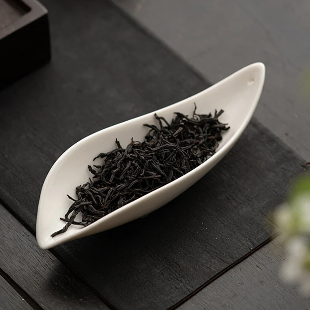 

Reusable Tea Spoon Ceramic Leaf Smooth Scoop Delicate Dispenser Teaspoon Coffee Ground